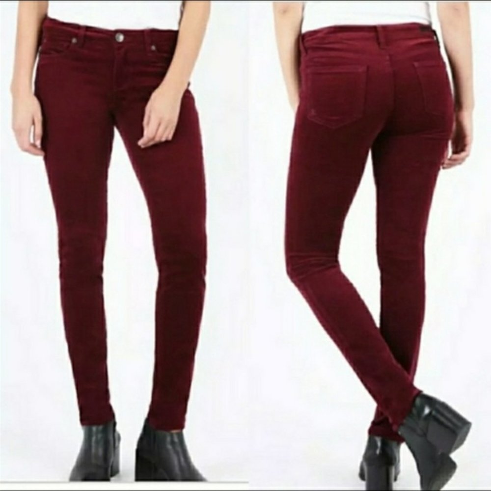 Edyson Red Corduroy Skinny Pants
